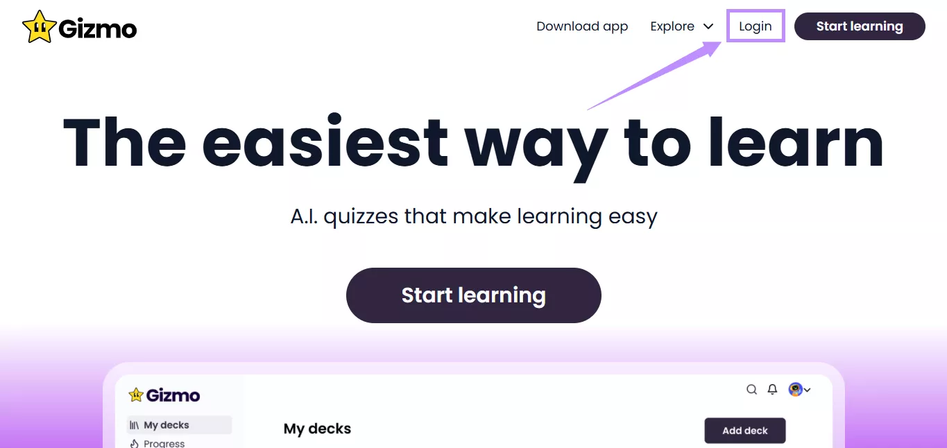 click login gizmo ai