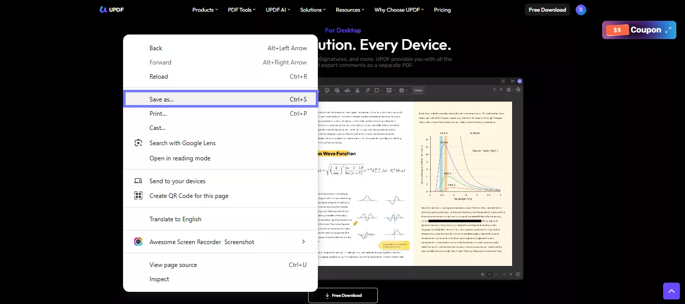 click save as chrome