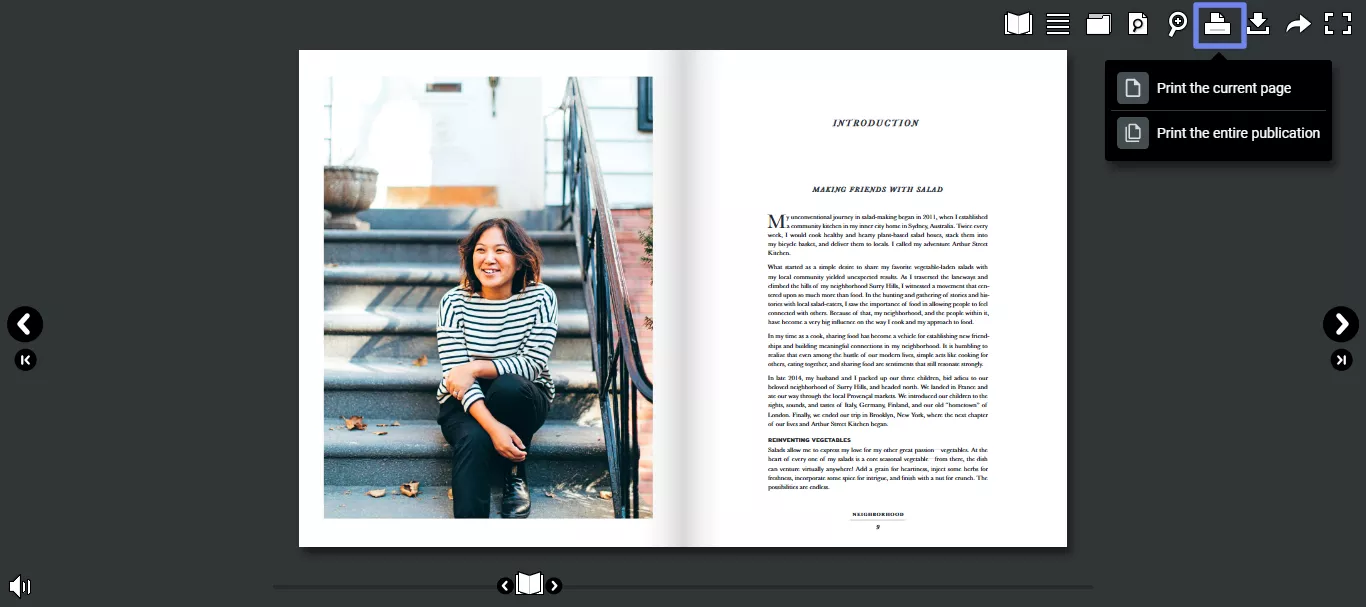 click the print icon.