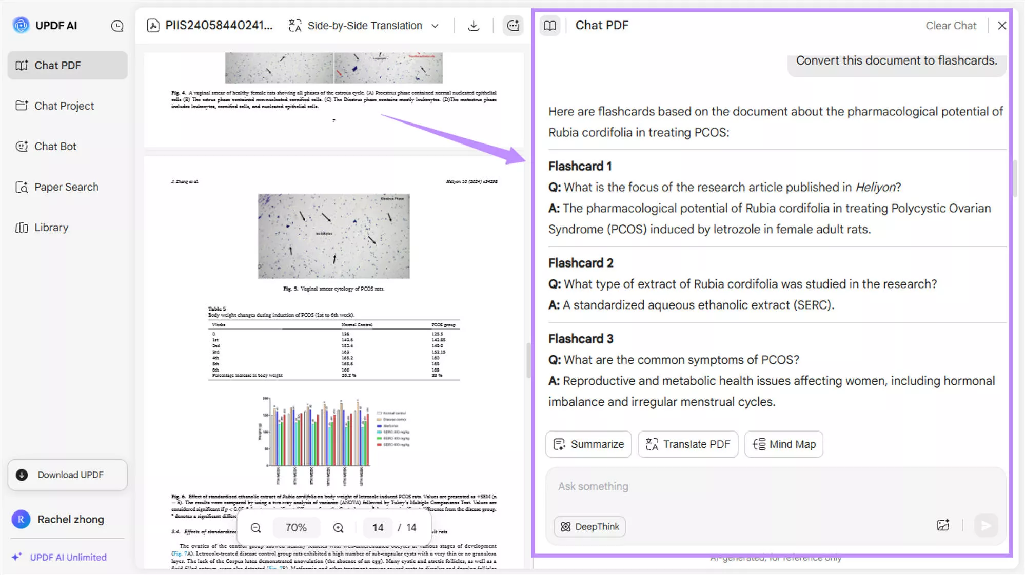 convert pdf to flashcard updf ai online