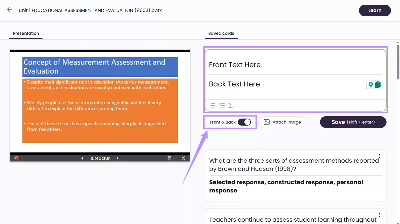 create new flashcards in gizmo