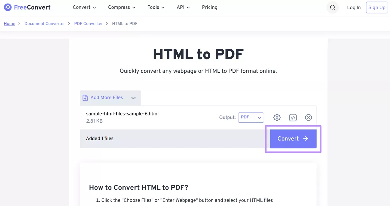 download pdf in freeconvert