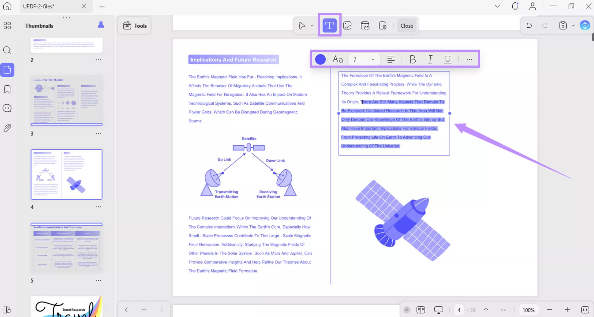 edit and customize pdf text updf windows