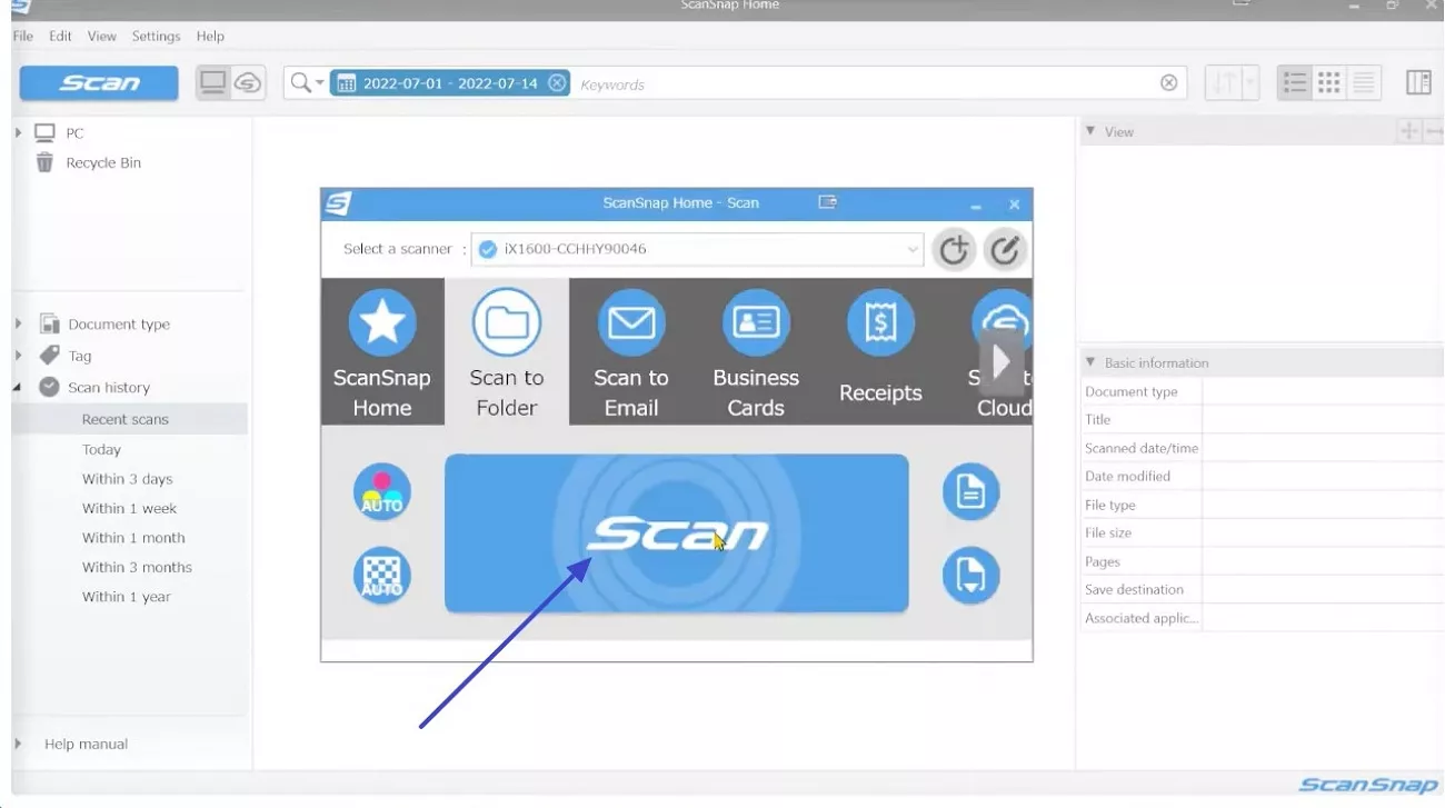 hit scan start scanning pdfs