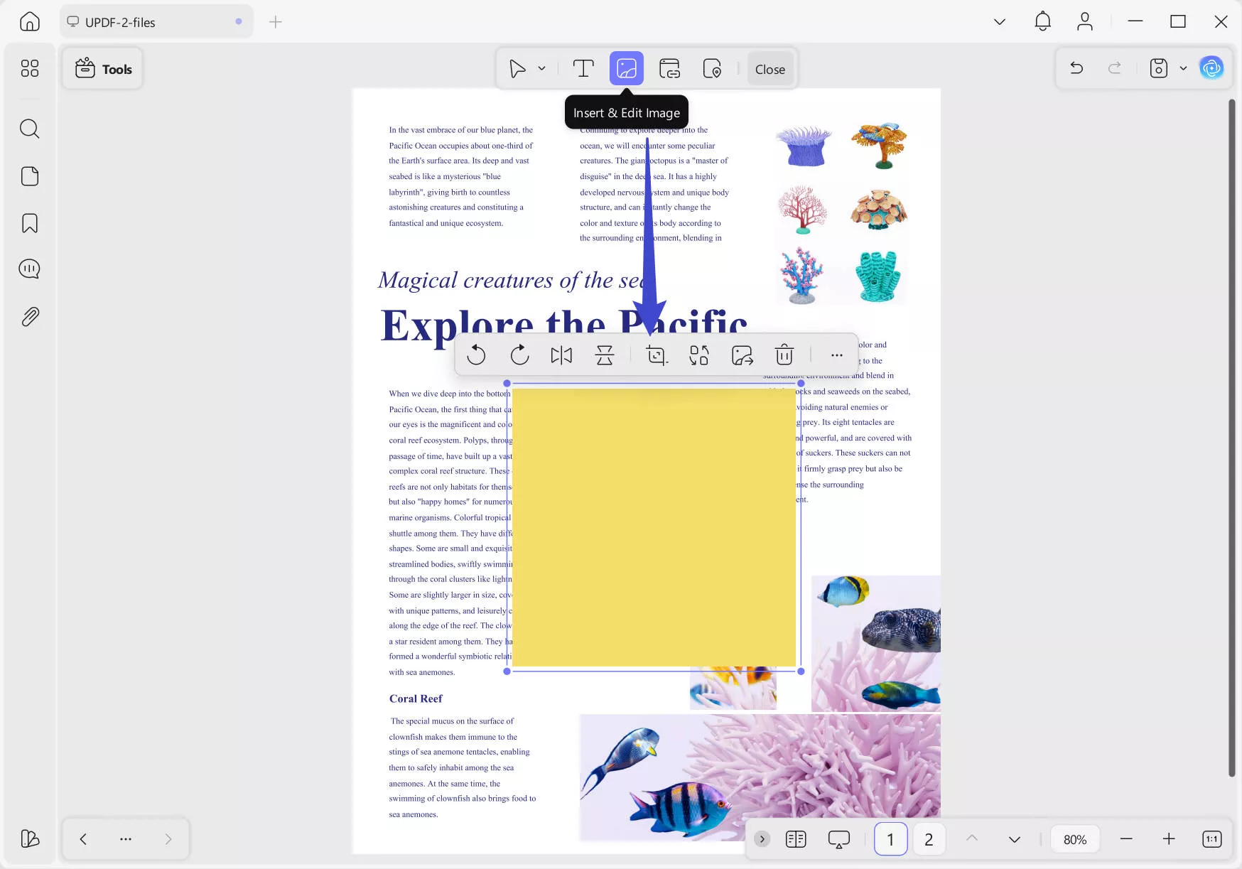 insert image post it note to pdf updf windows