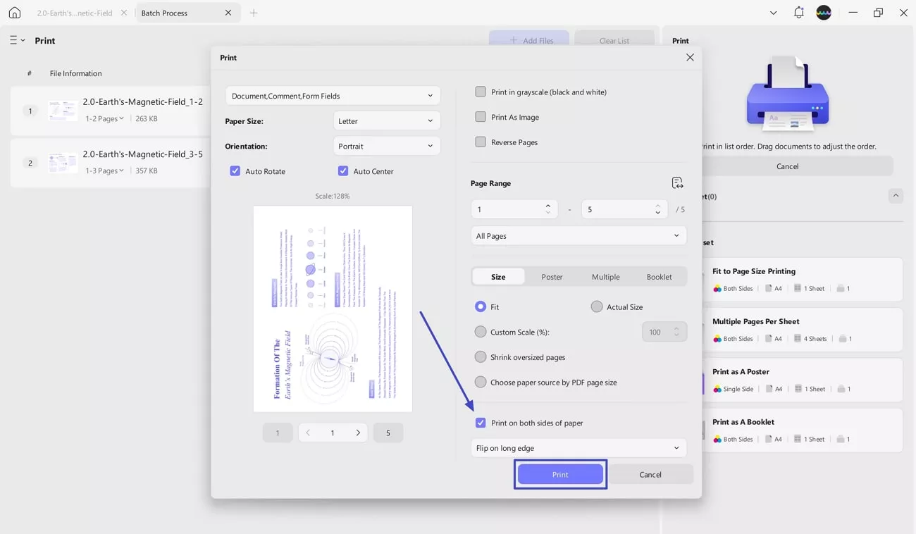 define duplex print settings updf