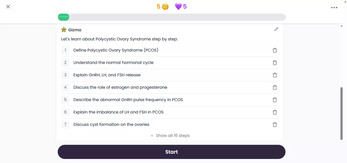 step-by-step lesson in gizmo ai