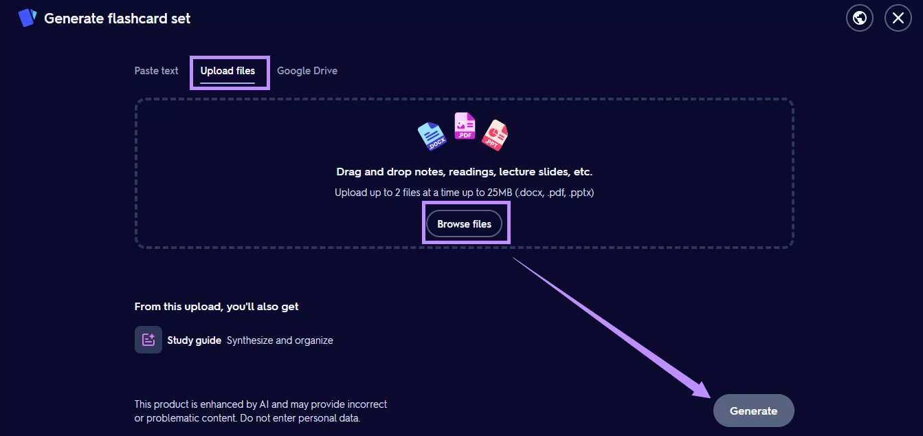 upload file to quizlet Quizlet