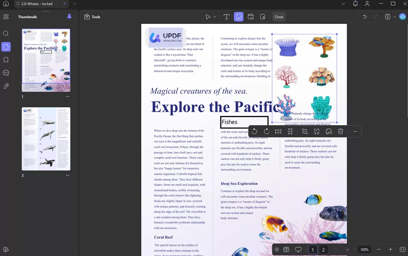 adjust size image delete