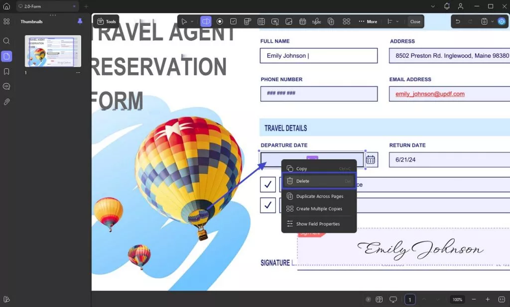 delete unwanted text boxes