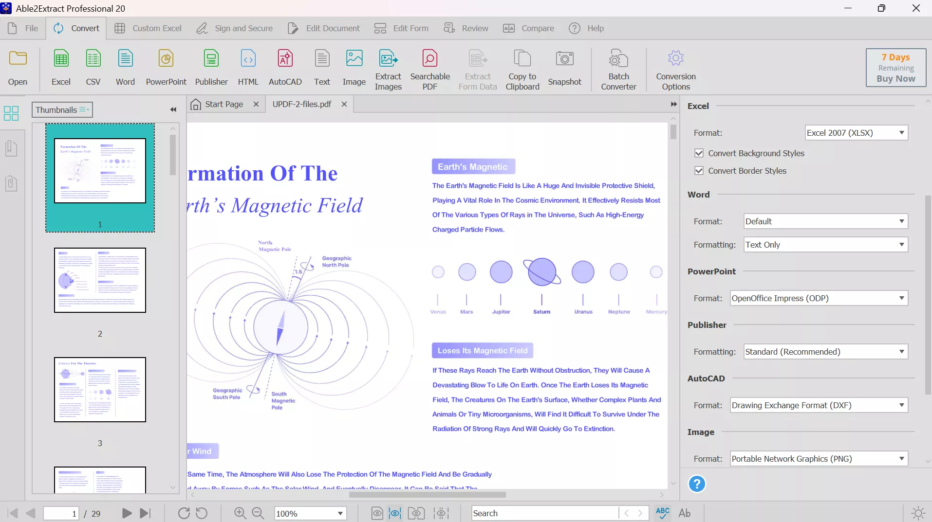 able2extract conversion feature