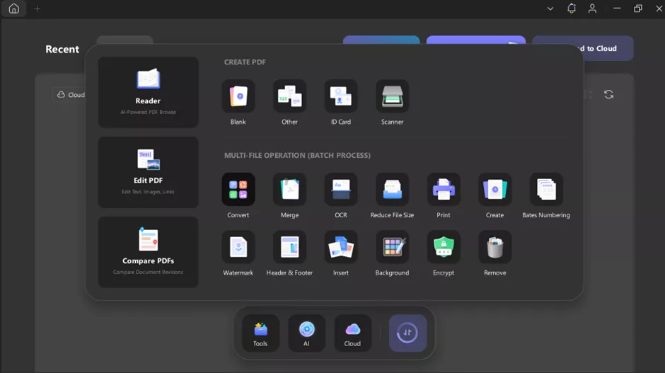 access the batch create feature updf mac