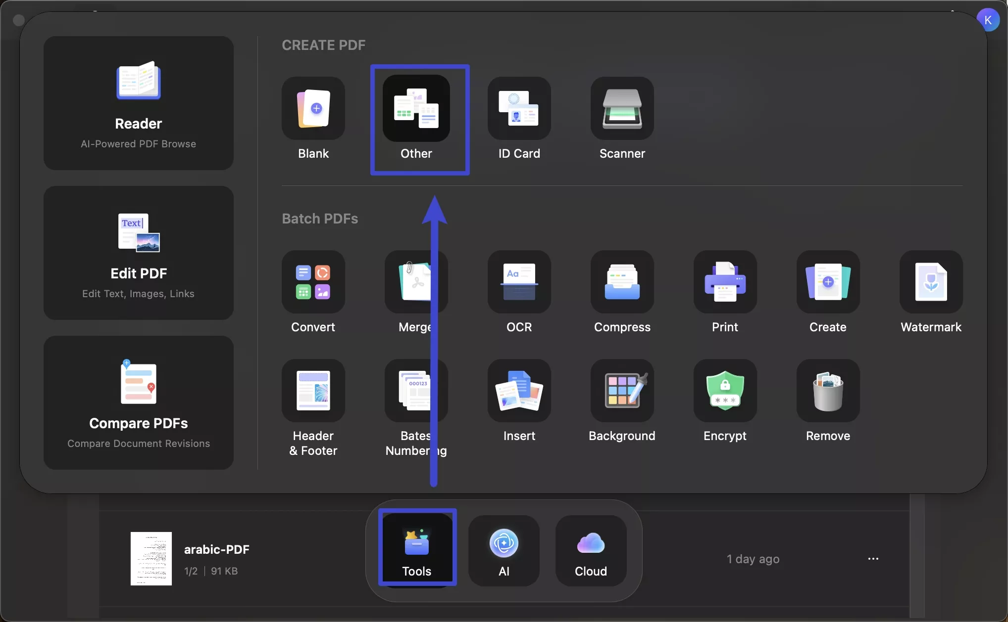 access tools, then, other updf mac
