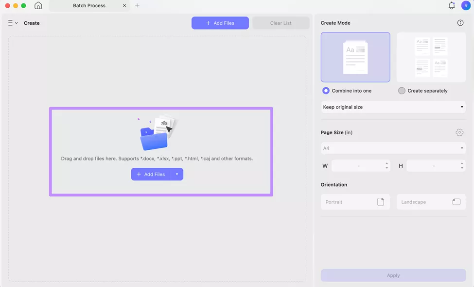  add files for batch creation updf mac