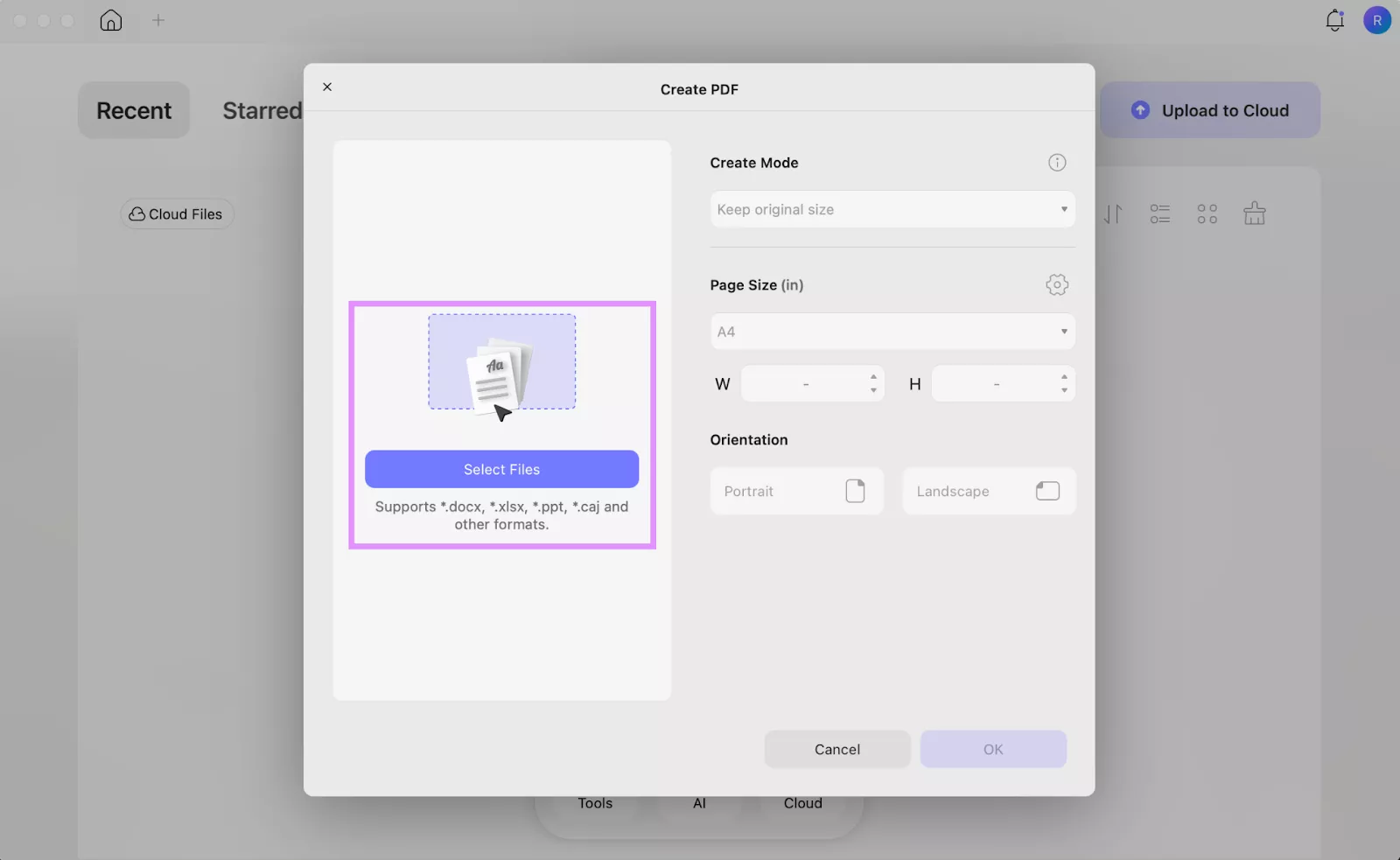 add srf file for conversion updf mac