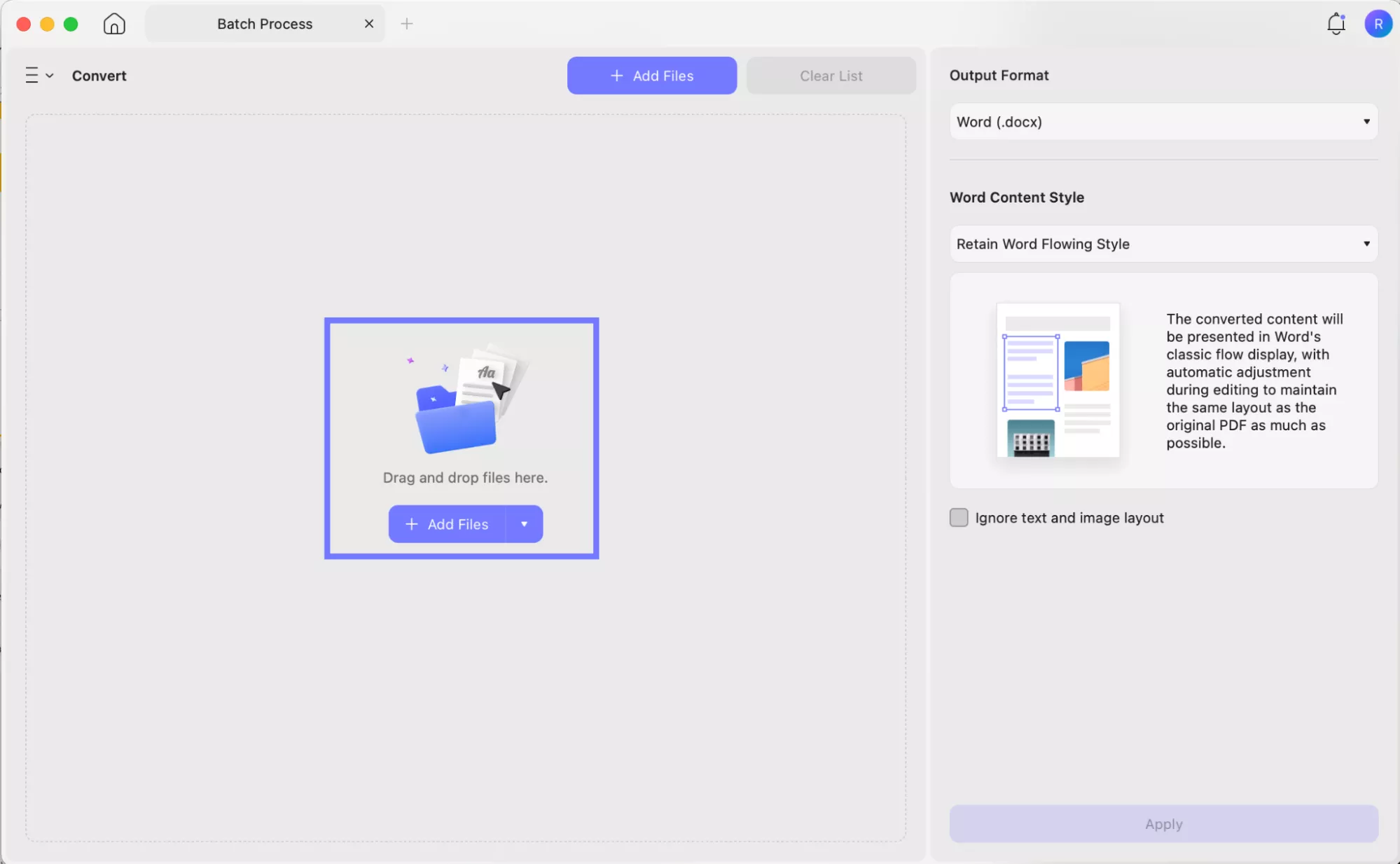 add the raf files to updf mac home interface updf mac