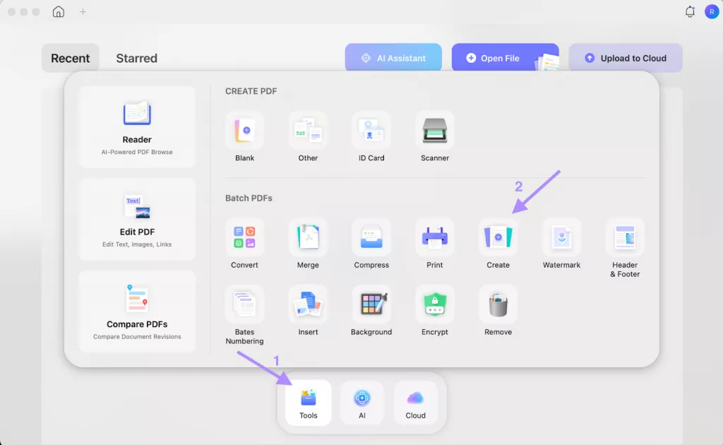 batch create updf mac