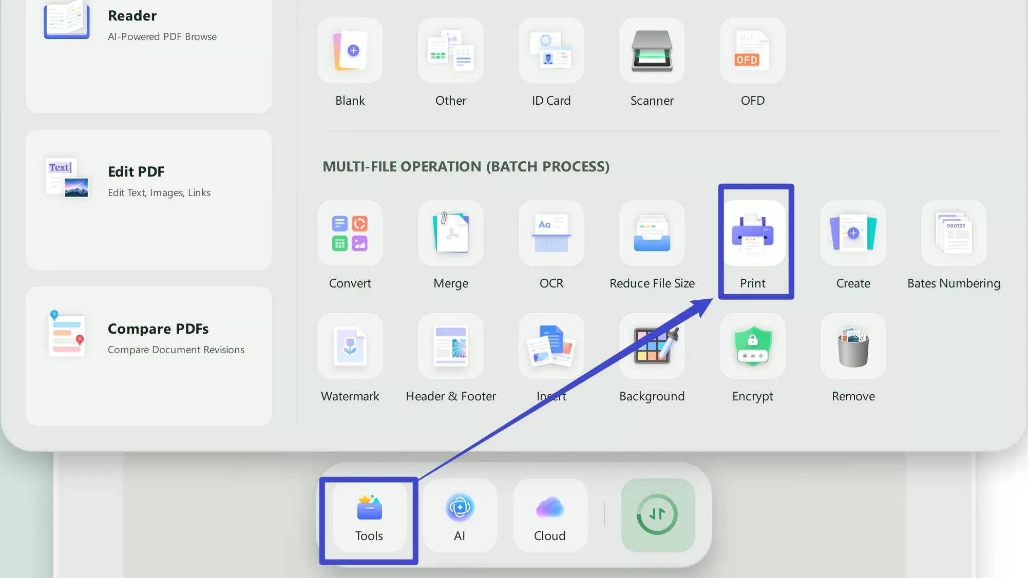 Batch PDF in UPDF on Windows