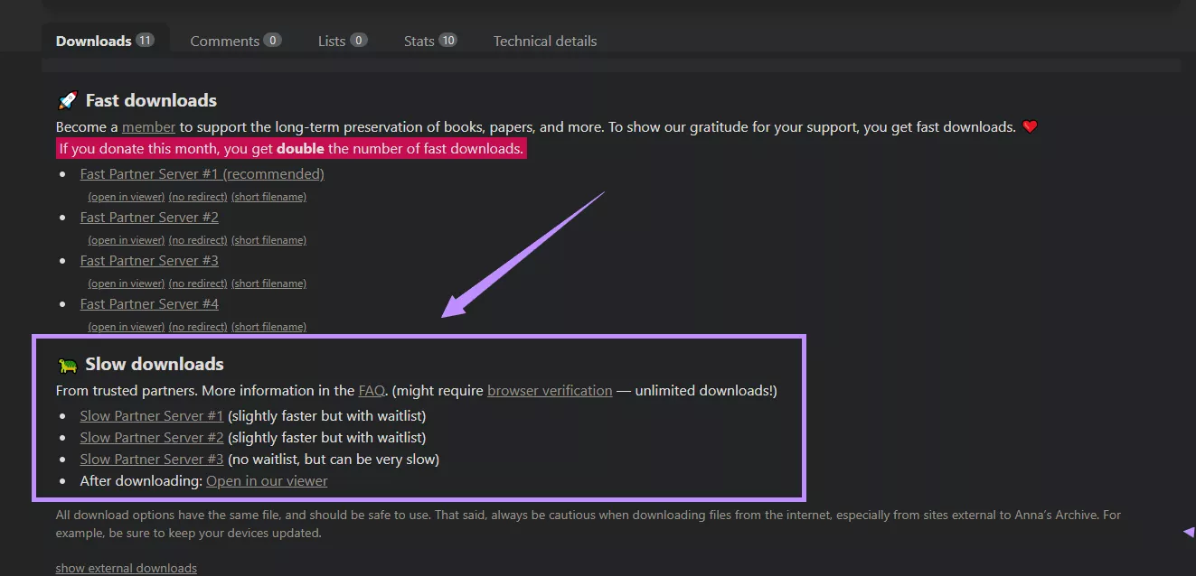  choose a download option anas archive