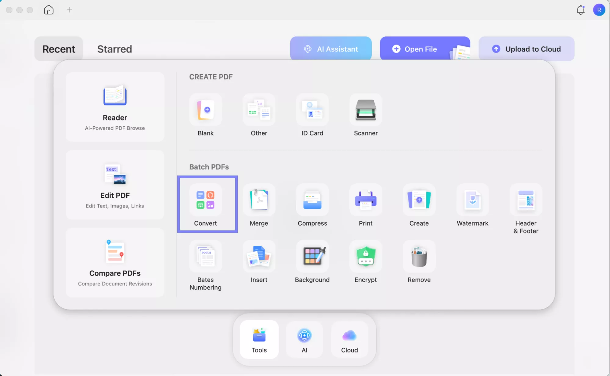 click convert to batch convert raf to other image updf mac
