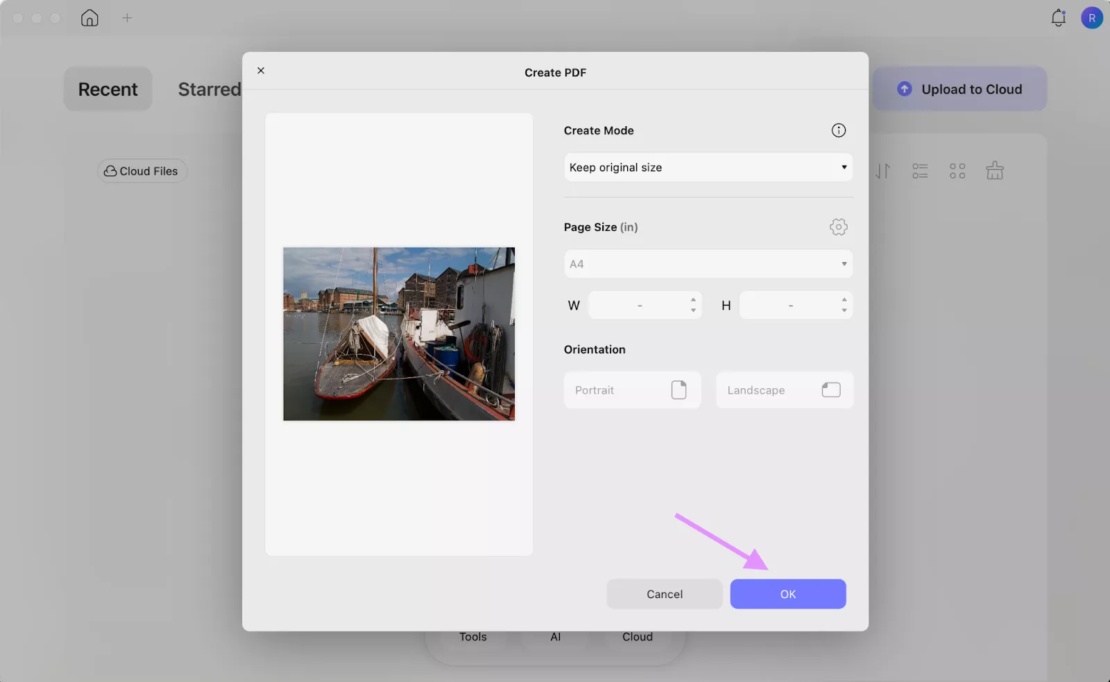 click ok to confirm settings to open srf with updf mac