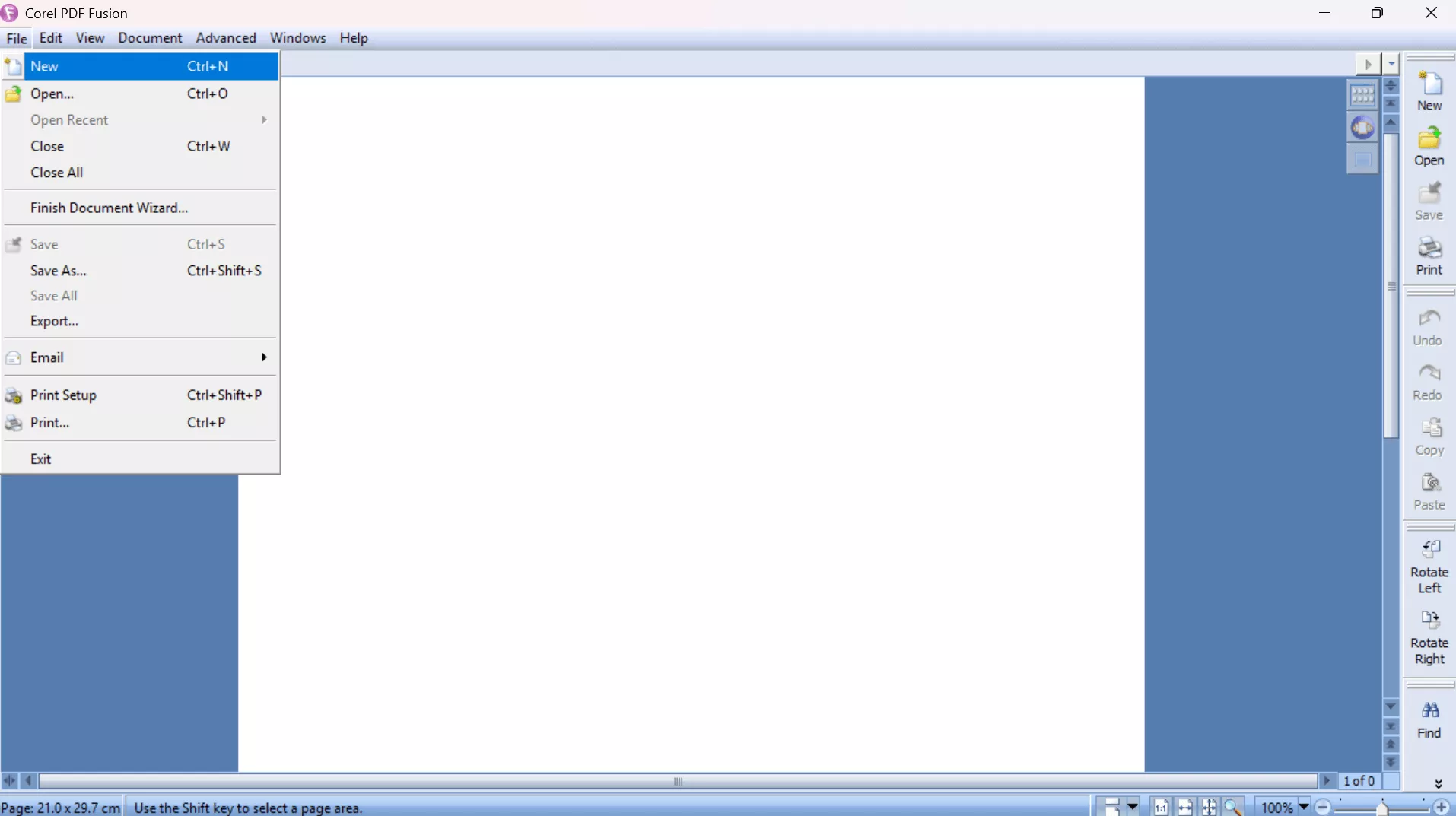 create blank pdfs with fusion