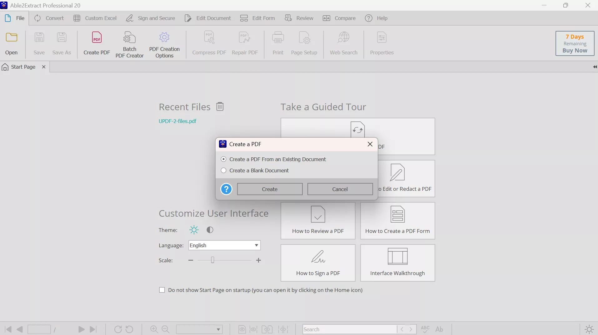 create pdf with able2extract
