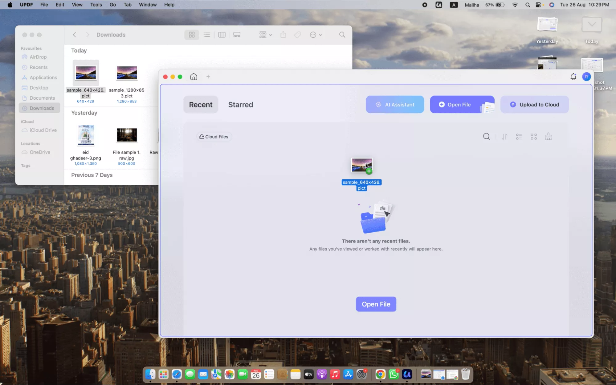  drag the file to the updf home screen updf mac