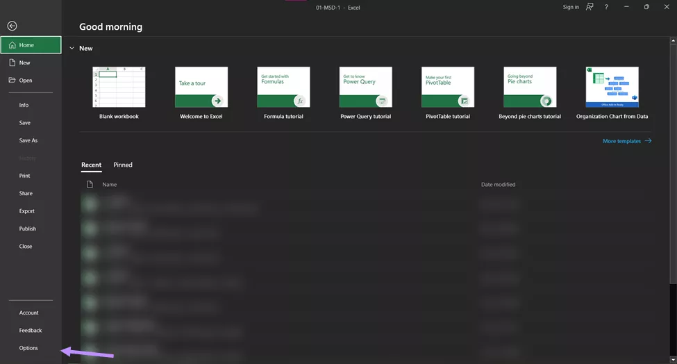  Excel Options in excel