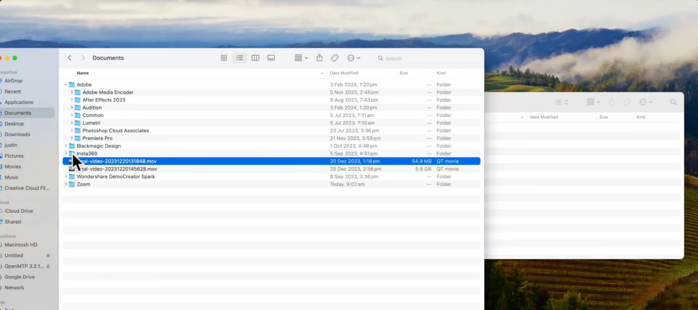 External device linked to Mac