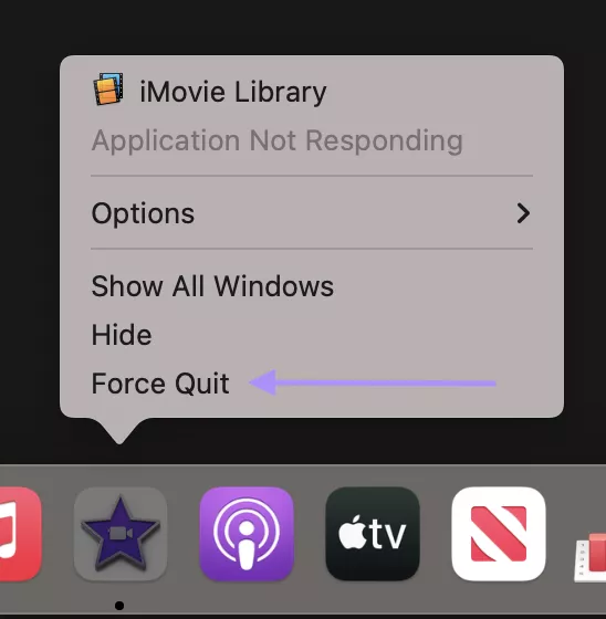  force quit the software on mac