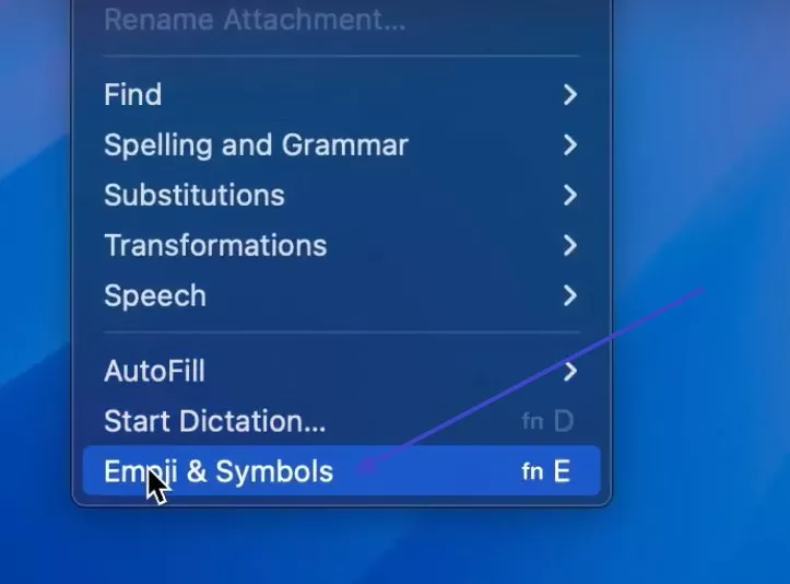 choose edit and symbol option
