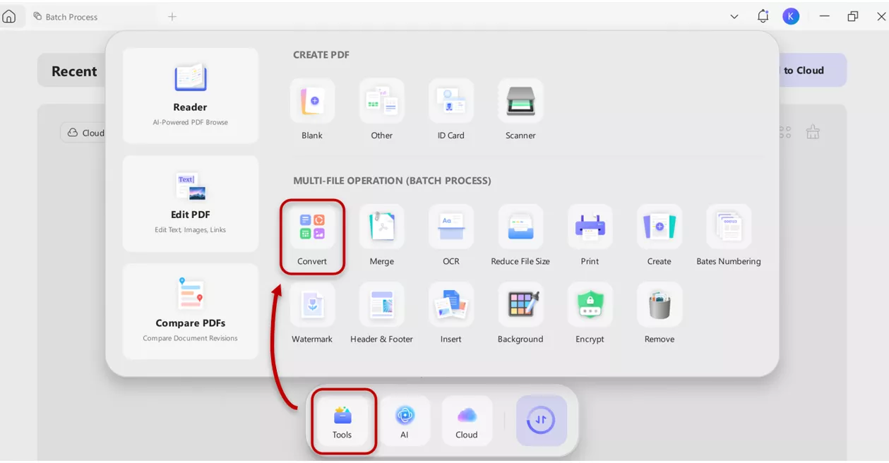 batch convert PDF files