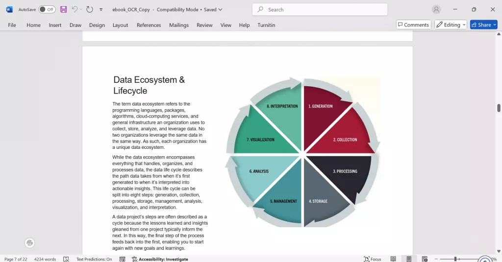 same layout after conversion into Word by UPDF