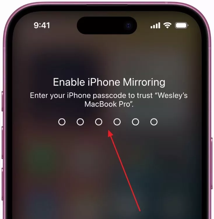 enter passcode on iphone