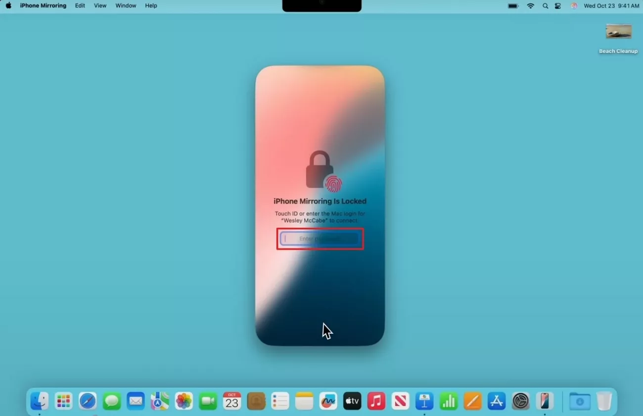 enter password for airplay mirroring
