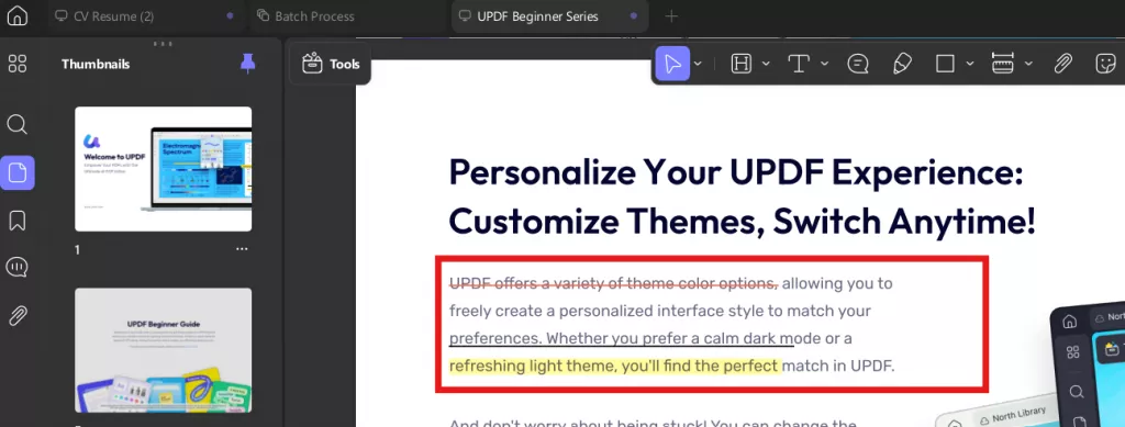 Strikethrough, Underline, and Highlight Freely
