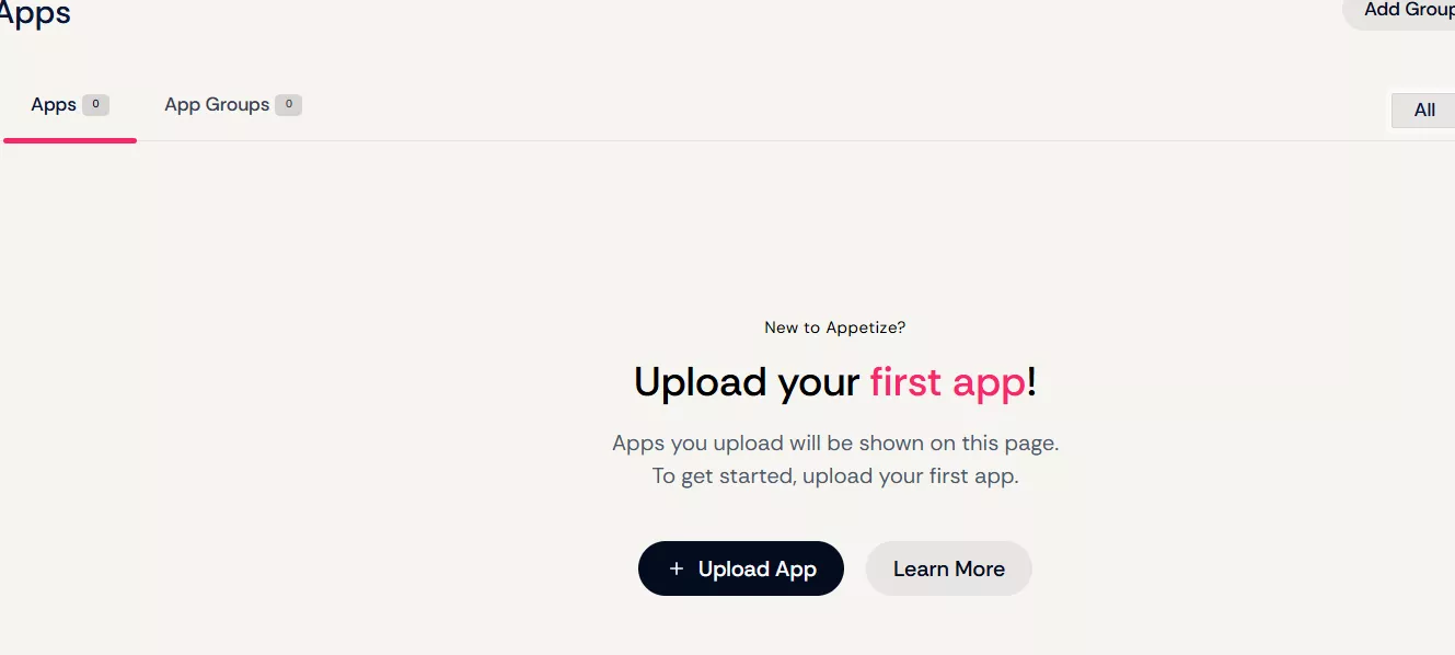 Uploading an APK file to install Applications