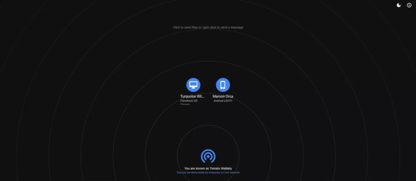 Identify android device on snapdrop