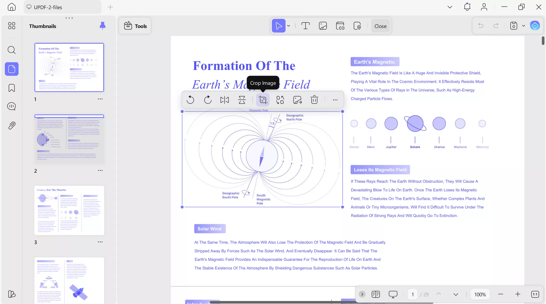 image editing feature on updf