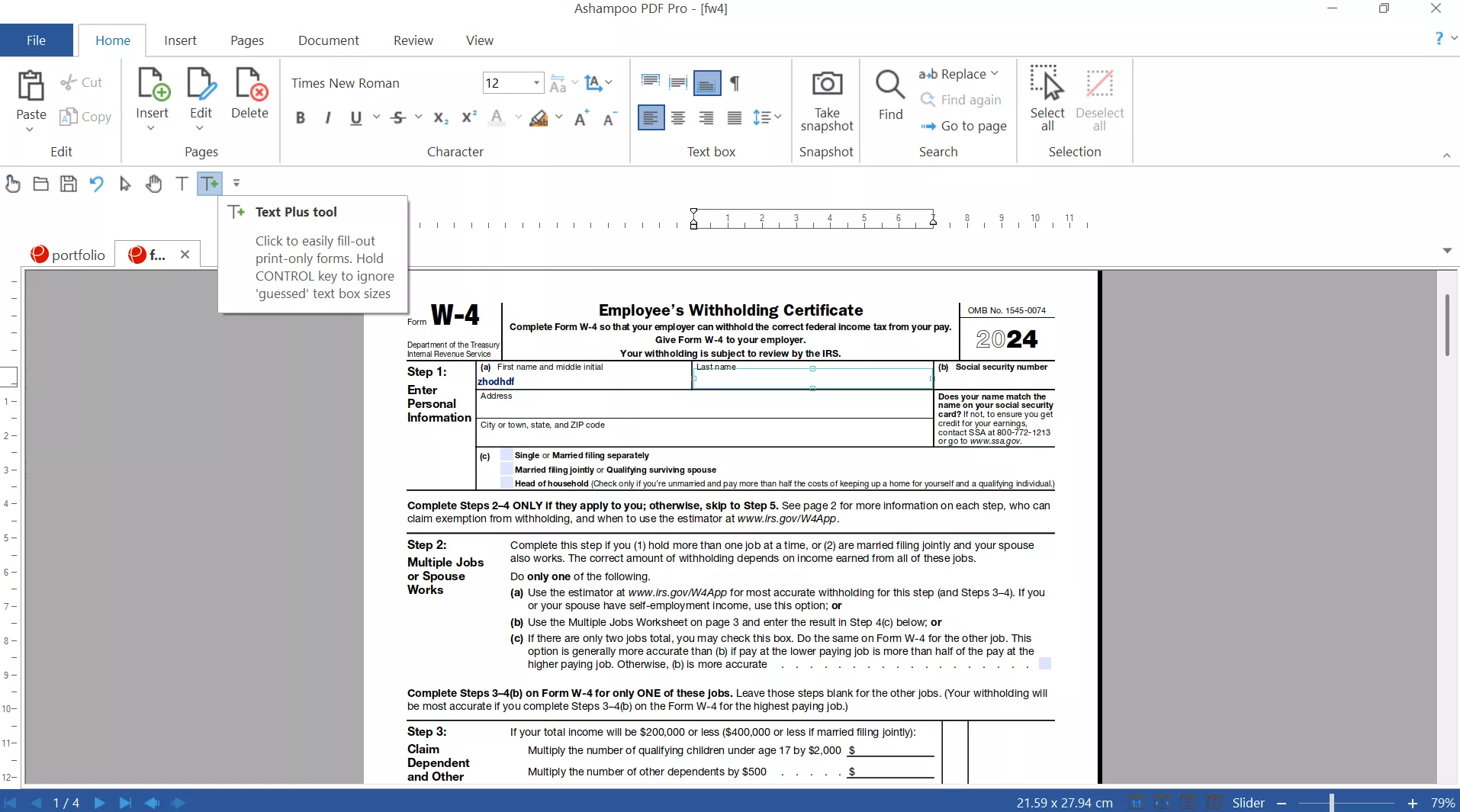 pdf form filling on ashampoo