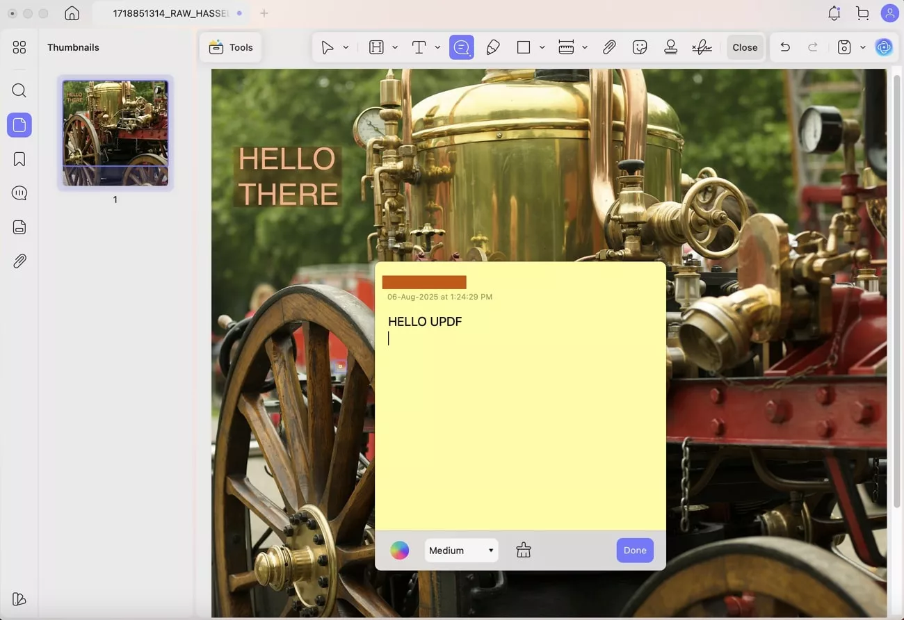 perform annotation on 3fr file