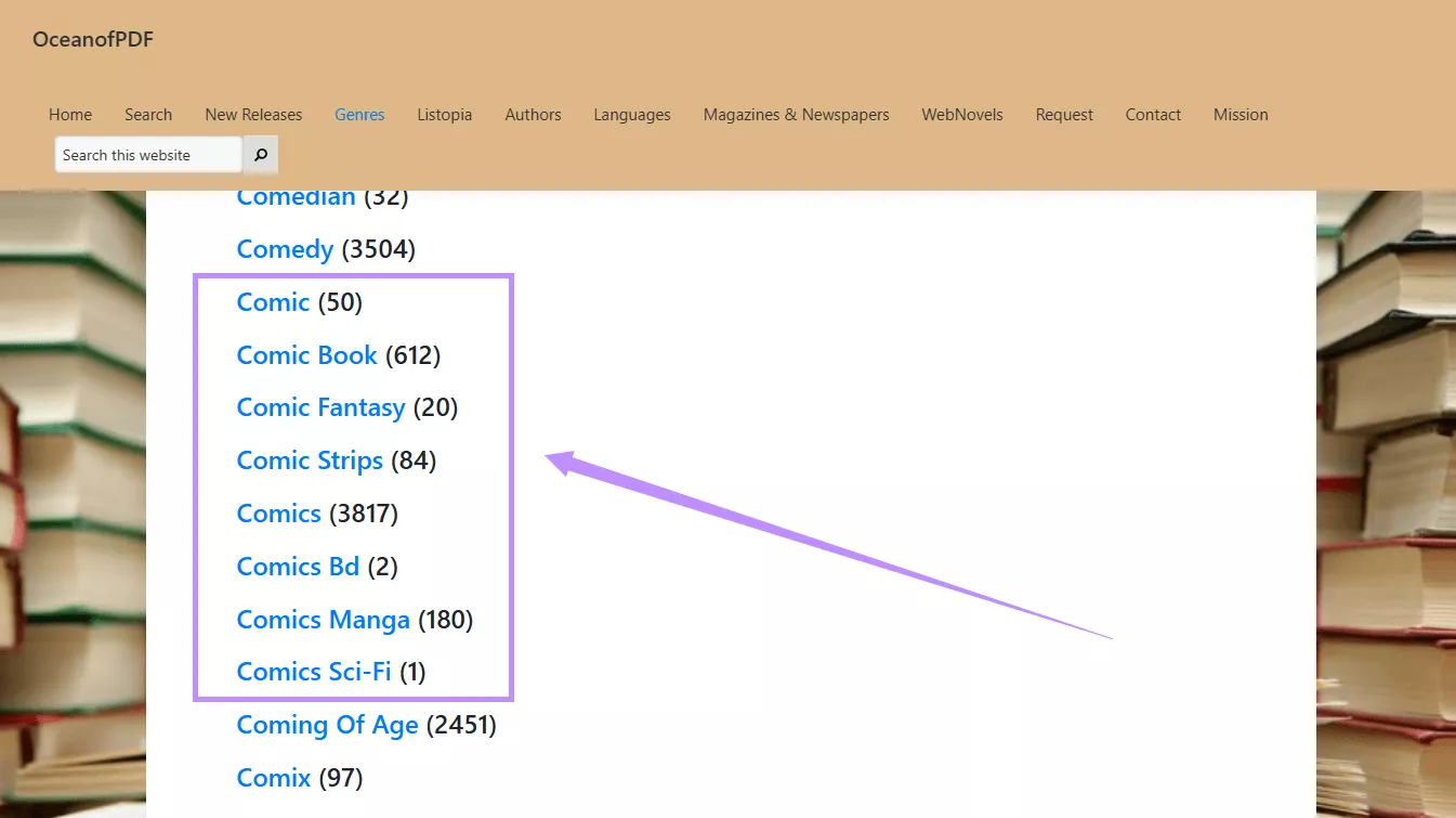  select a comics category oceanofpdf