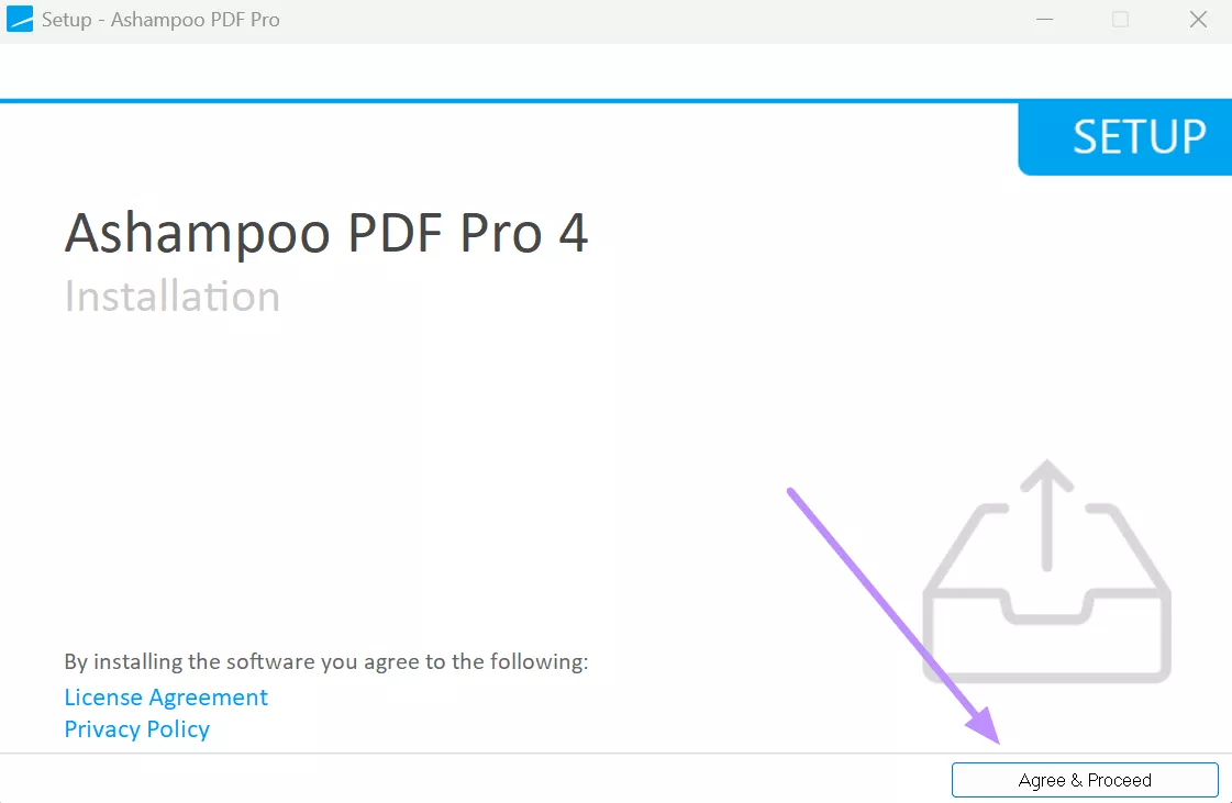  tap on agree and proceed ashampoo pdf