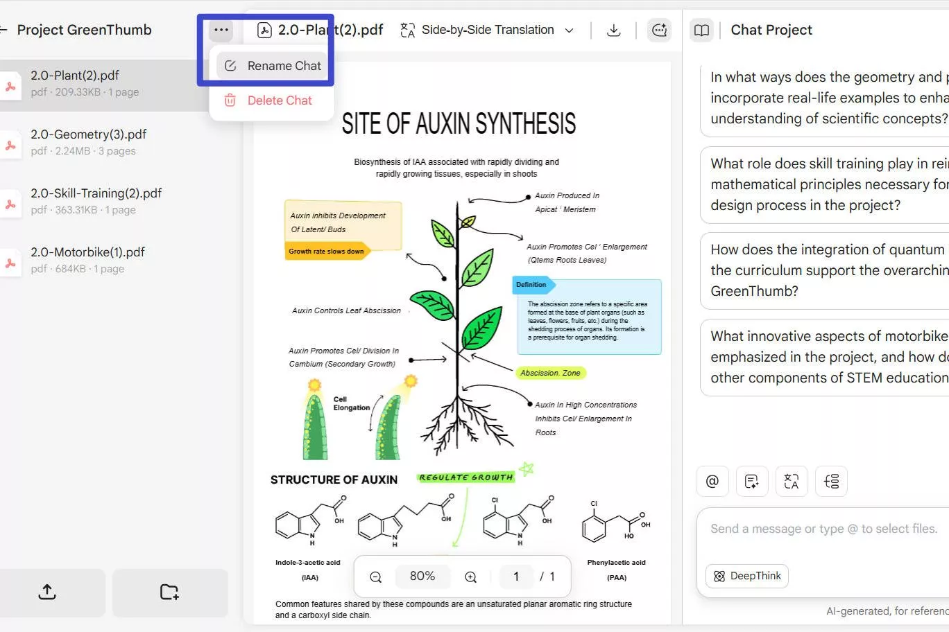 updf ai chat project rename