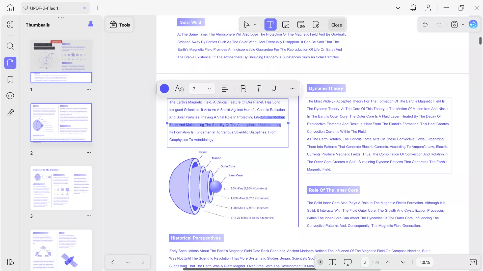 updf editing features