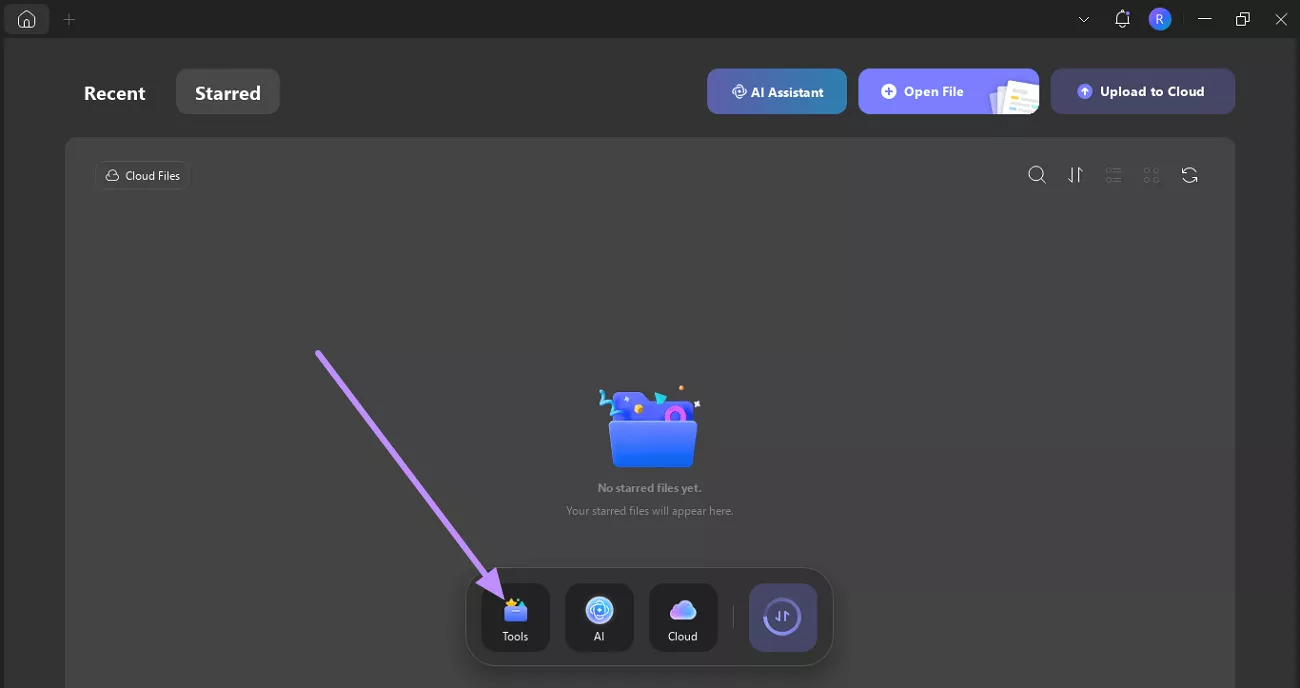 access tools in updf windows