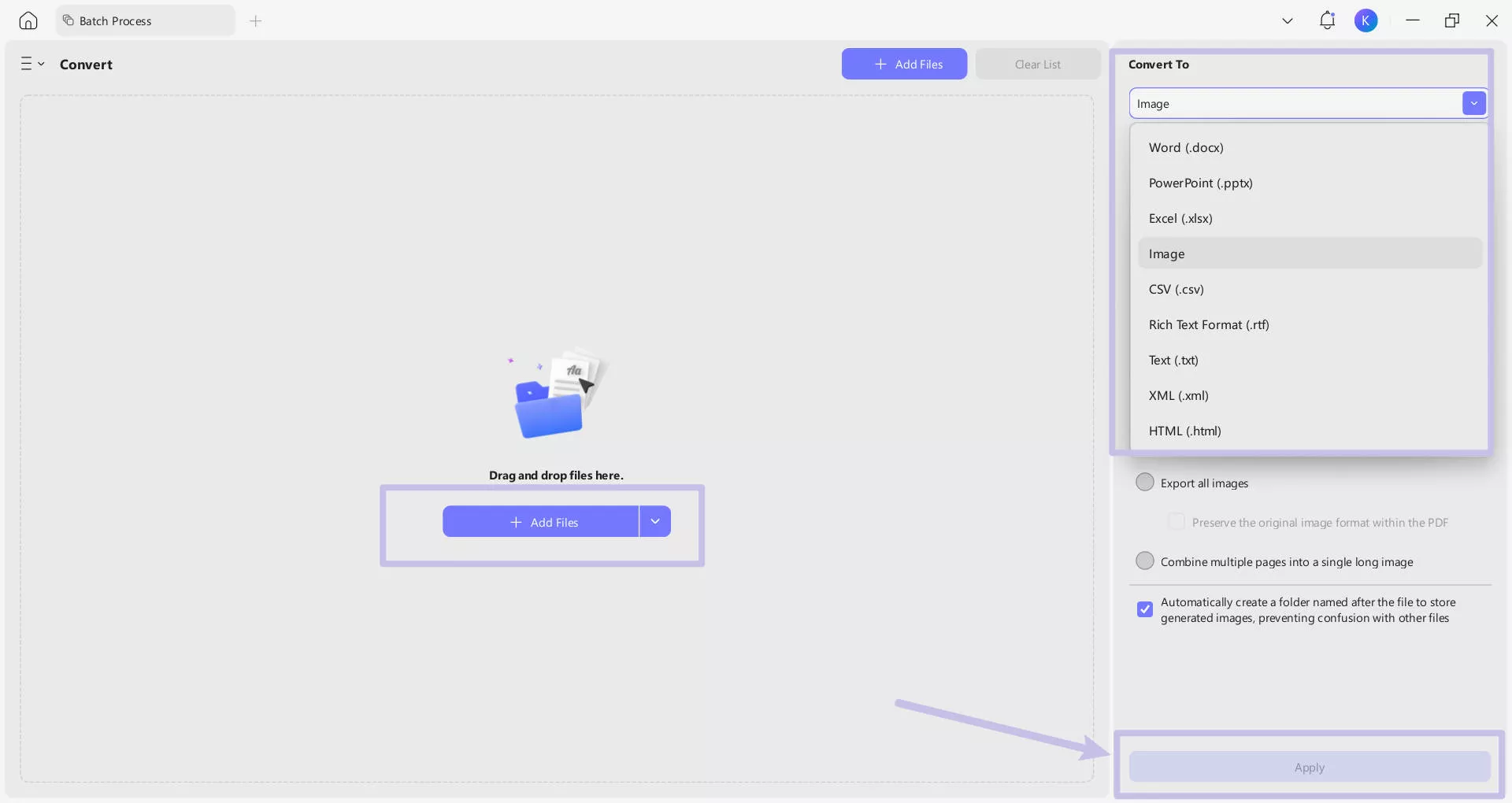 batch convert to other formats 2