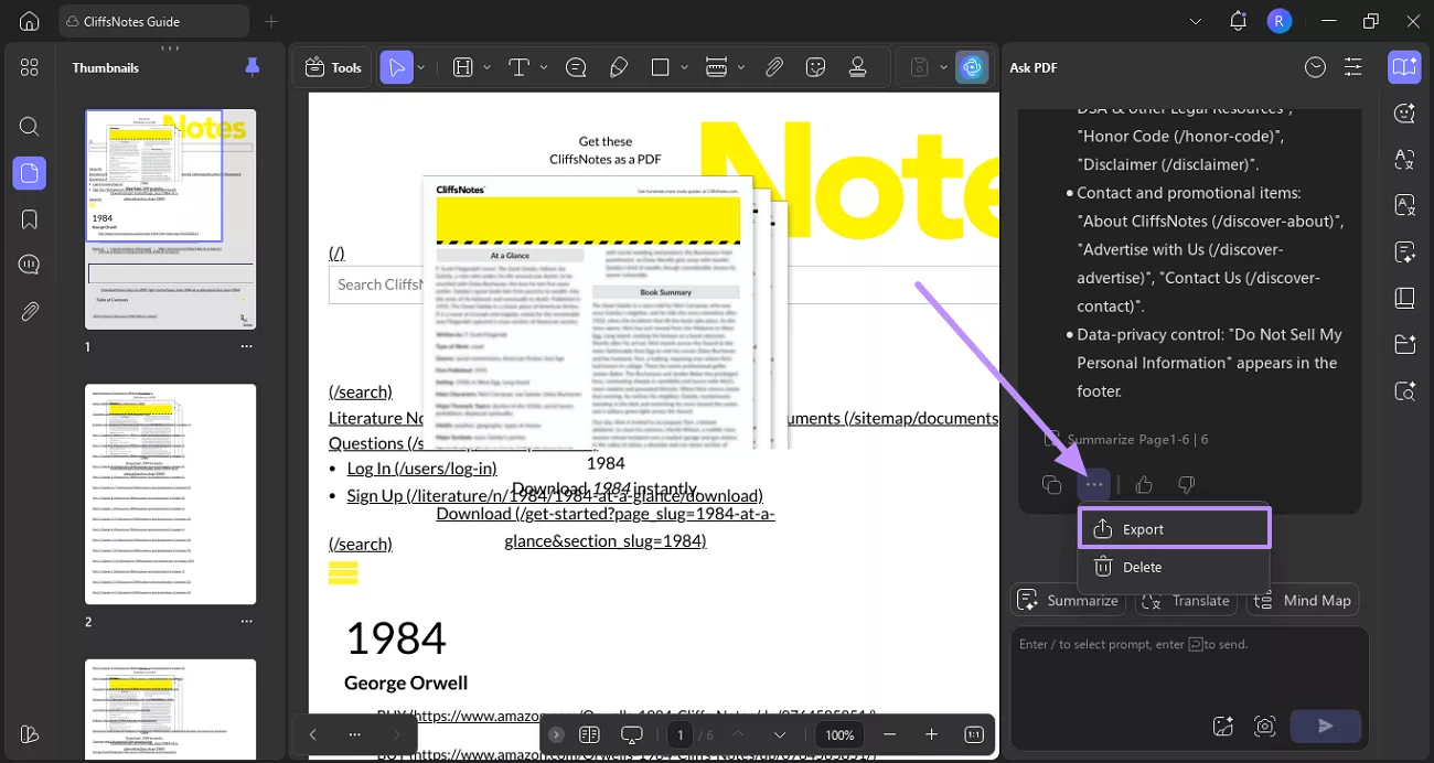  choose export option updf ai windows