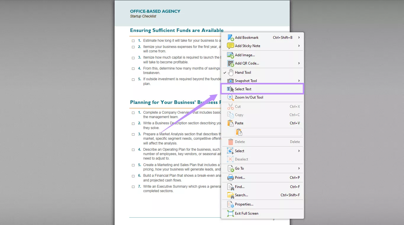 choose select text pdf xchange editor